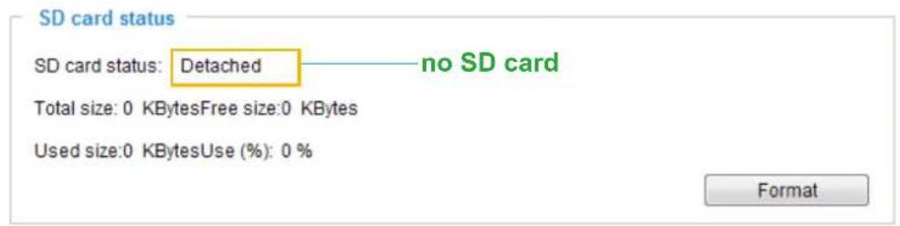 Vivotek FD8154-F4 - SD card staus - 1