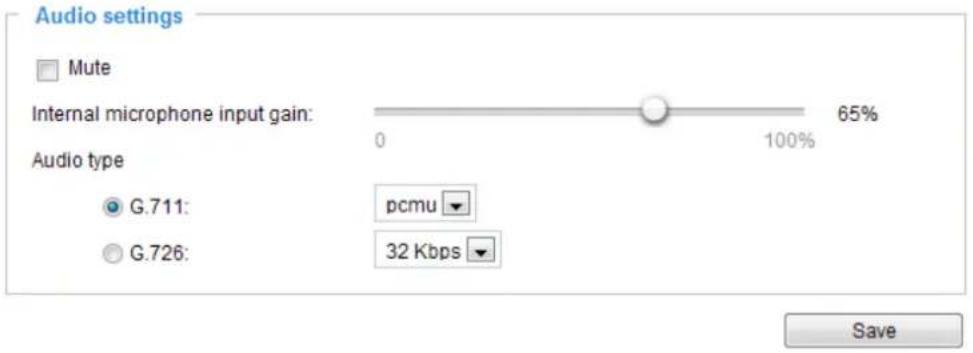 Vivotek FD8154-F4 - Audio Settings - 1