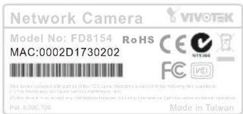 Vivotek FD8154-F4 - Software Installation - 3