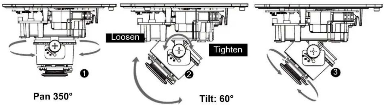 Vivotek FD8154-F4 - Adjusting the Lens - 1