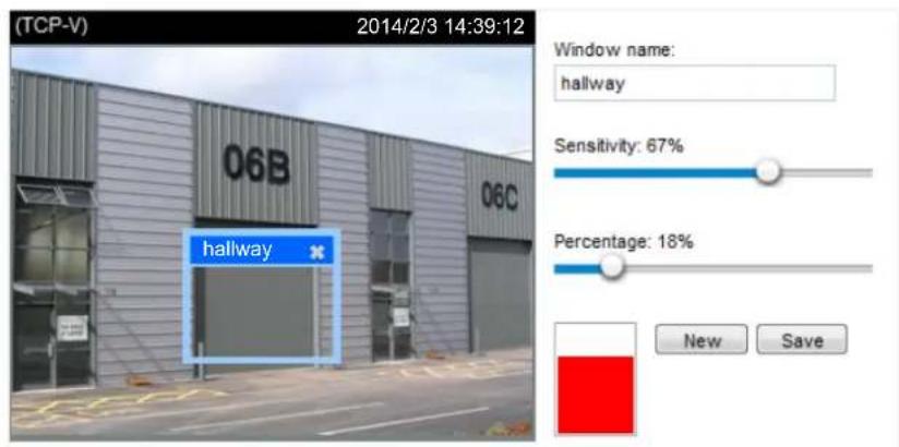 Vivotek FD8154-F4 - Applications > Motion detection - 2