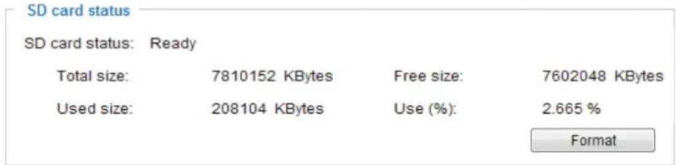 Vivotek FD8154-F4 - SD card staus - 2