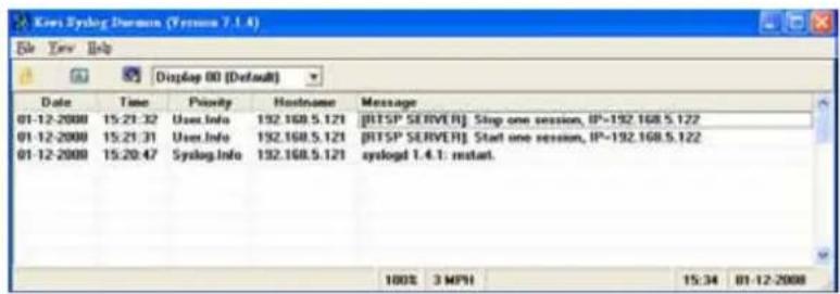 Vivotek FD8154-F4 - Log server settings - 2