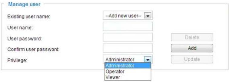 Vivotek FD8154-F4 - Account Management - 1