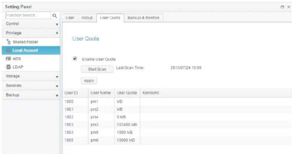 Thecus N4910U-S - User Quota (Btrfs not support) - 1