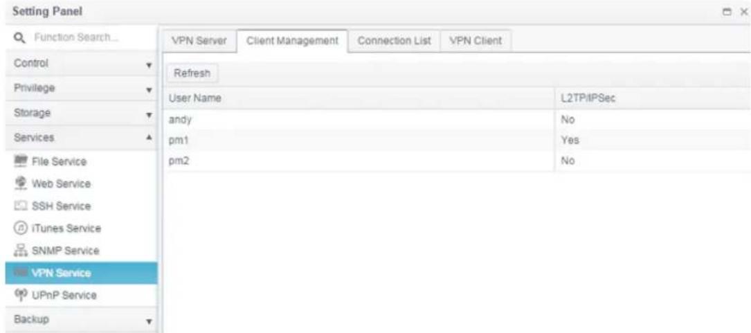 Thecus N4910U-S - Client Management - 1