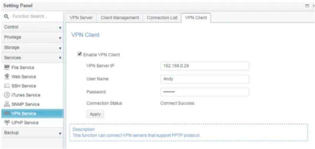 Thecus N4910U-S - VPN Client - 1