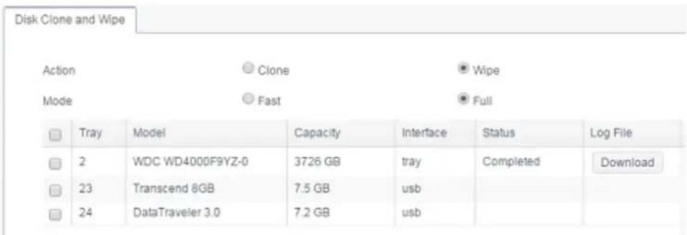 Thecus N4910U-S - Disk Clone & Wipe - 1