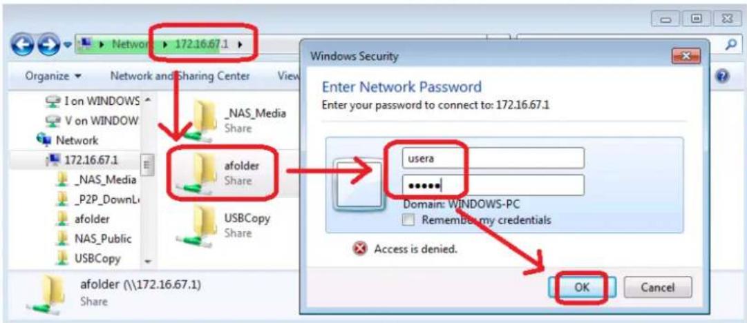 Thecus N4910U-S - Share folder accessibility with associated login user account - 2
