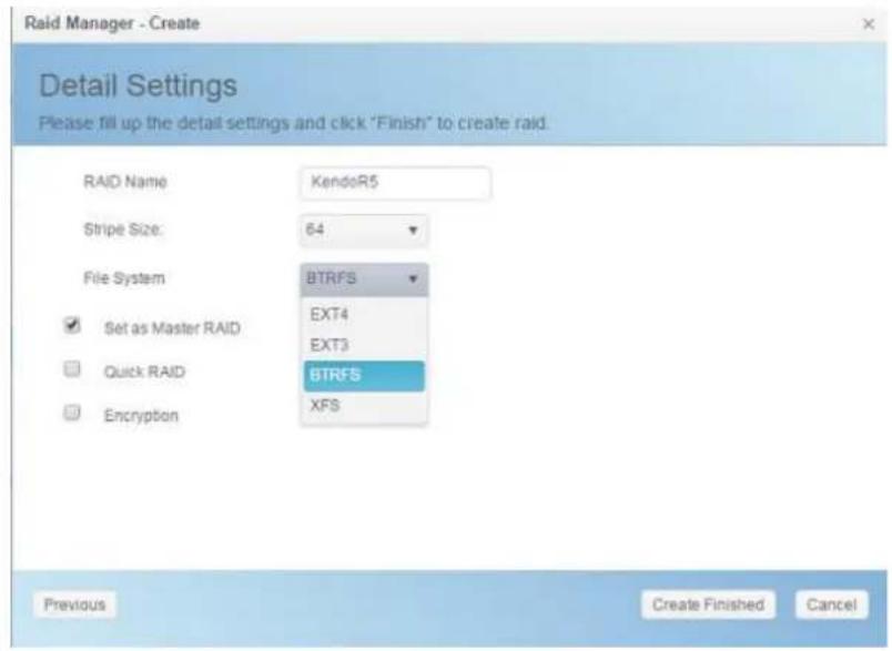 Thecus N4910U-S - Create a RAID - 5