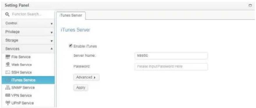 Thecus N4910U-S - iTunes Service - 1