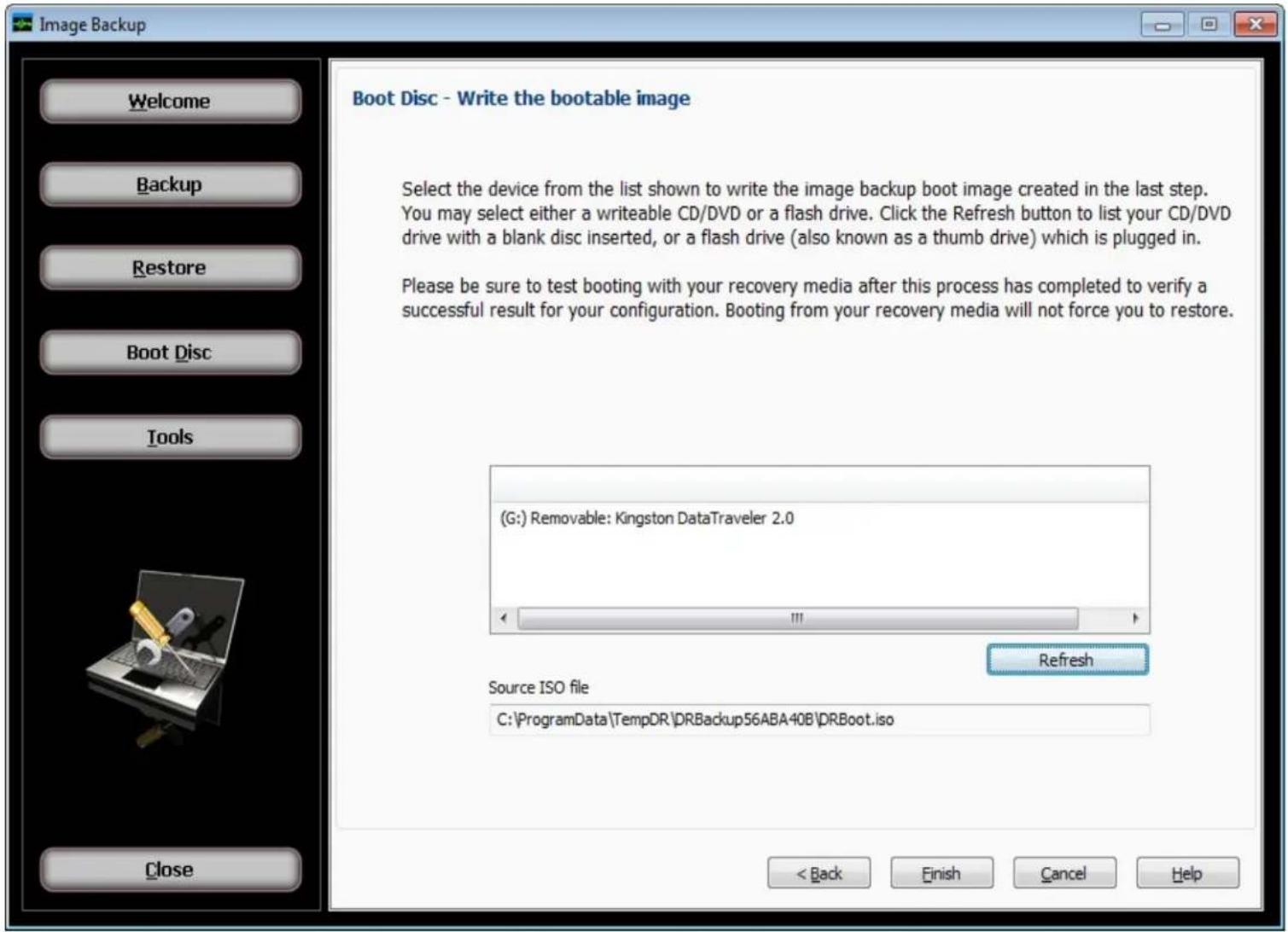 Novastor NovaBACKUP PC - Write Boot Disc - 1