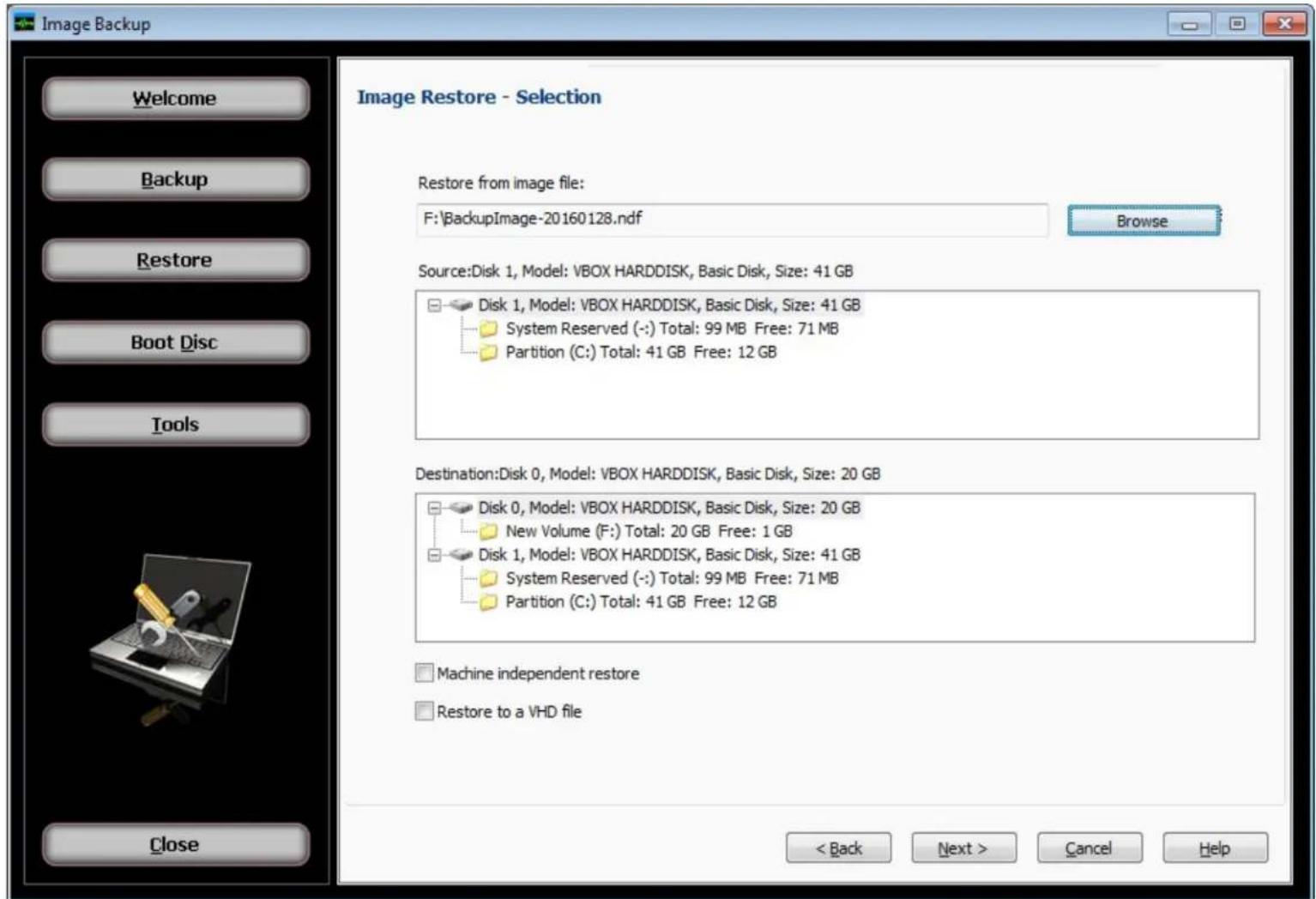 Novastor NovaBACKUP PC - Selection - 1