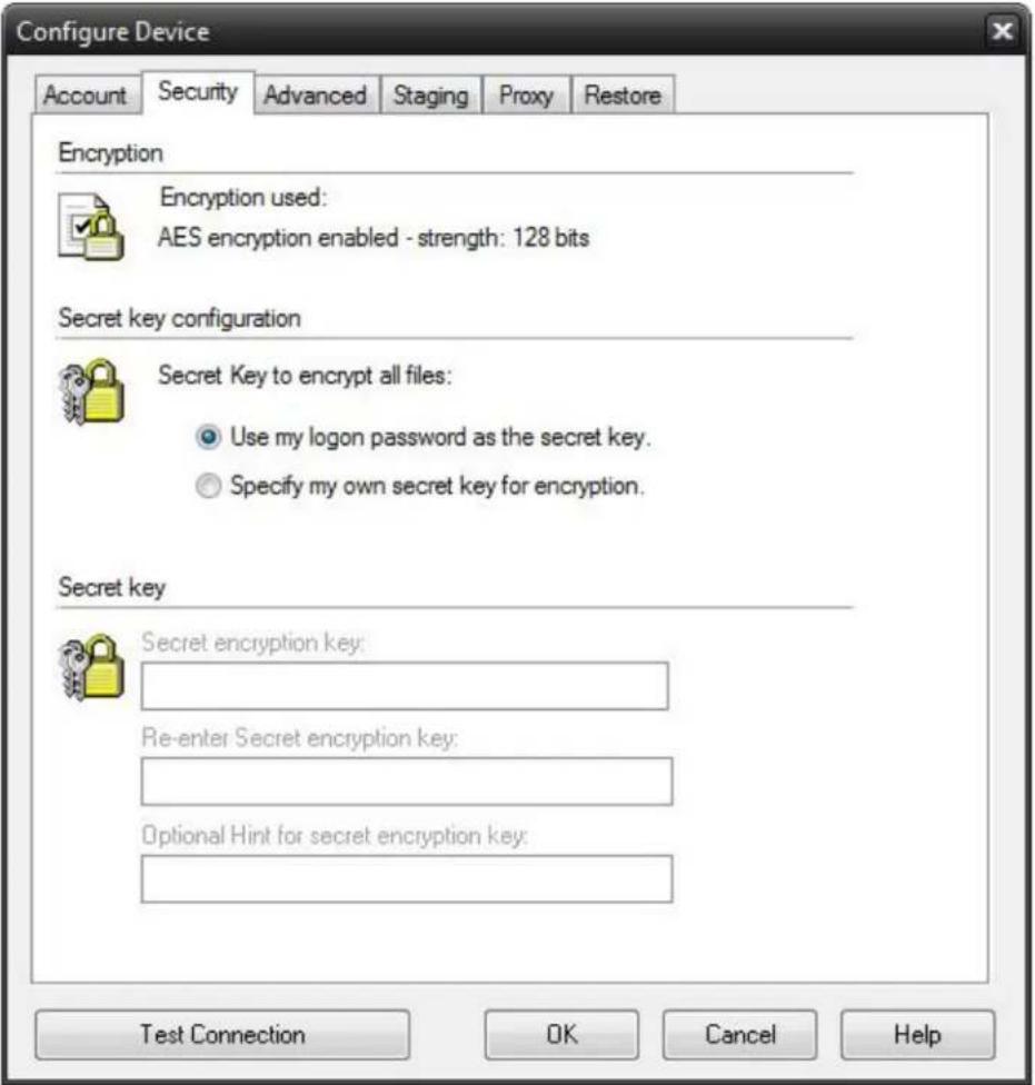 Novastor NovaBACKUP PC - xSP Security Settings - 1
