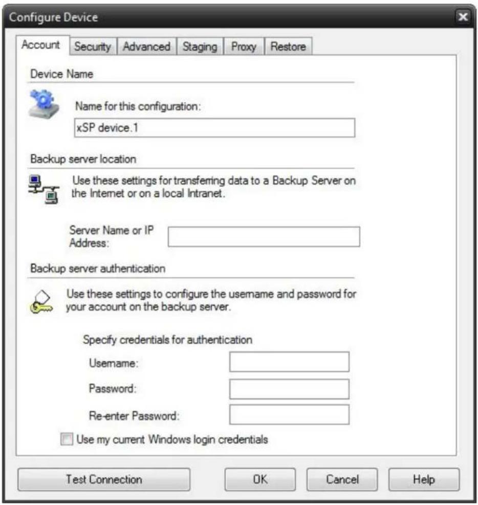 Novastor NovaBACKUP PC - xSP Account Settings - 1