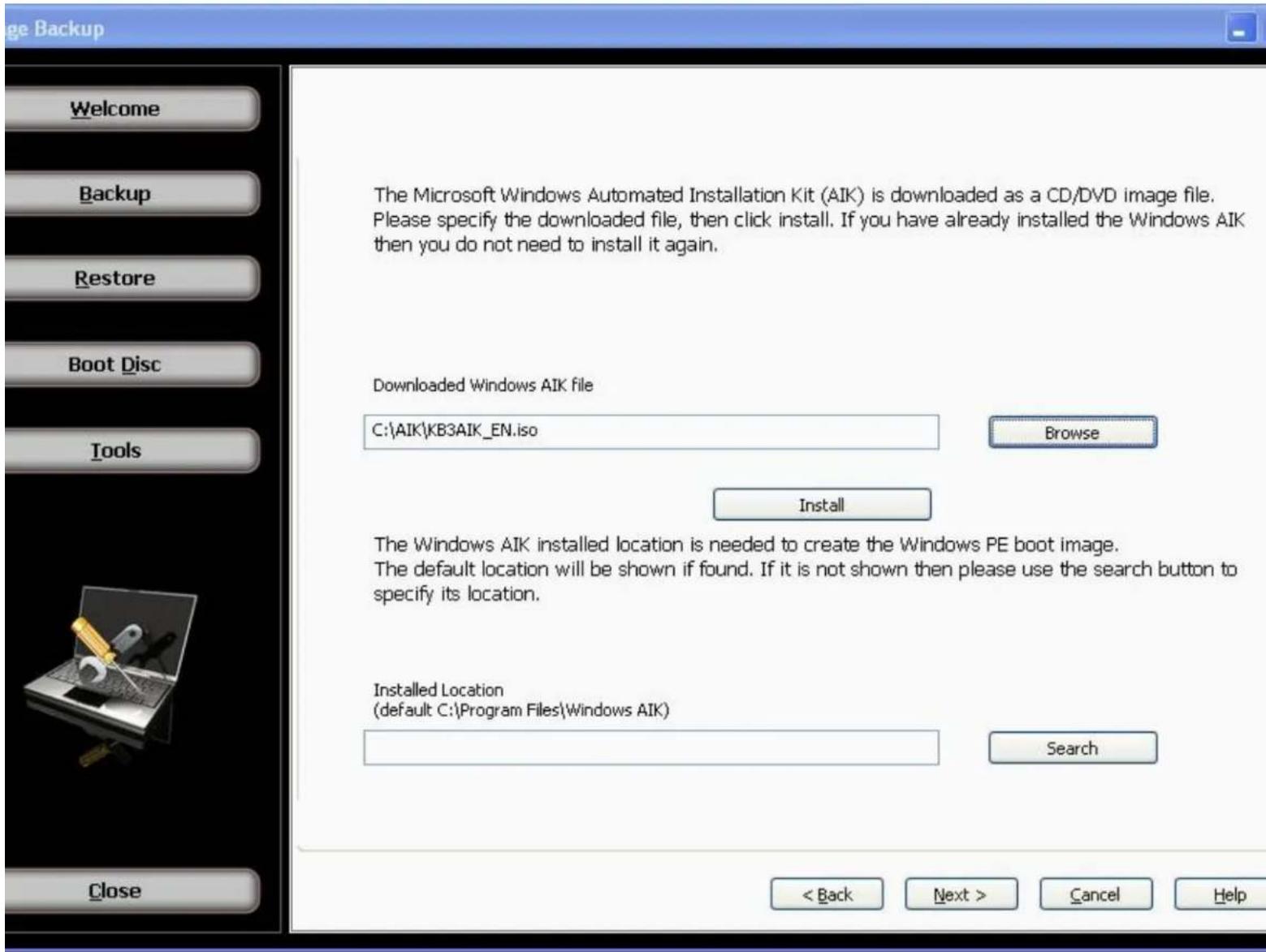 Novastor NovaBACKUP PC - Install Windows components for Windows XP - 1