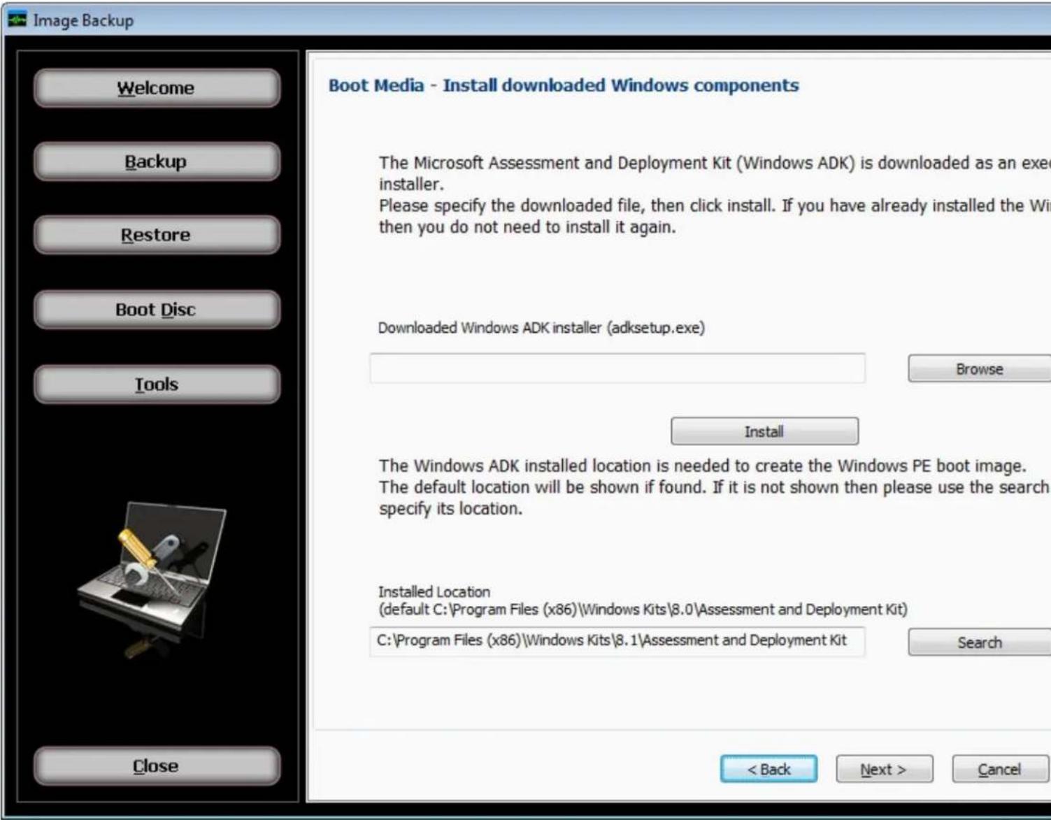 Novastor NovaBACKUP PC - Installed location: - 1