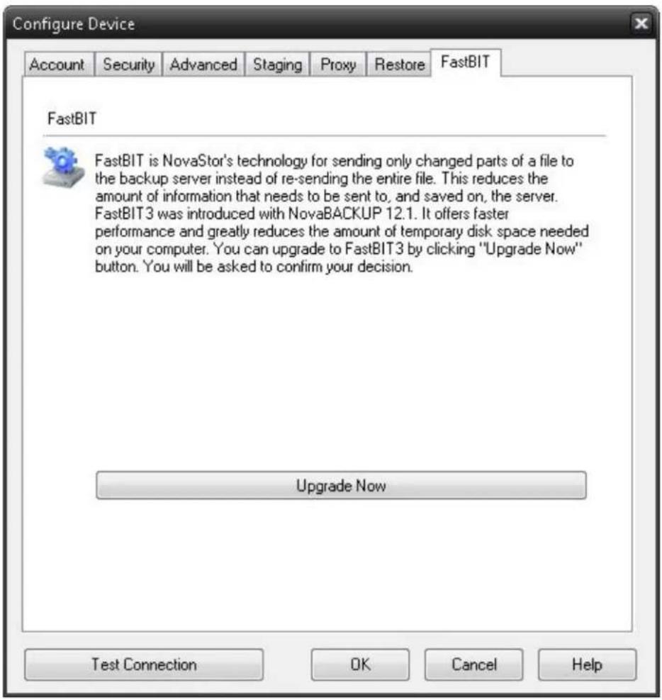 Novastor NovaBACKUP PC - xSP FastBIT Settings - 1