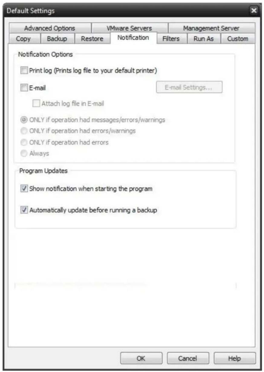 Novastor NovaBACKUP PC - Restore file(s) to an alternate location - 1