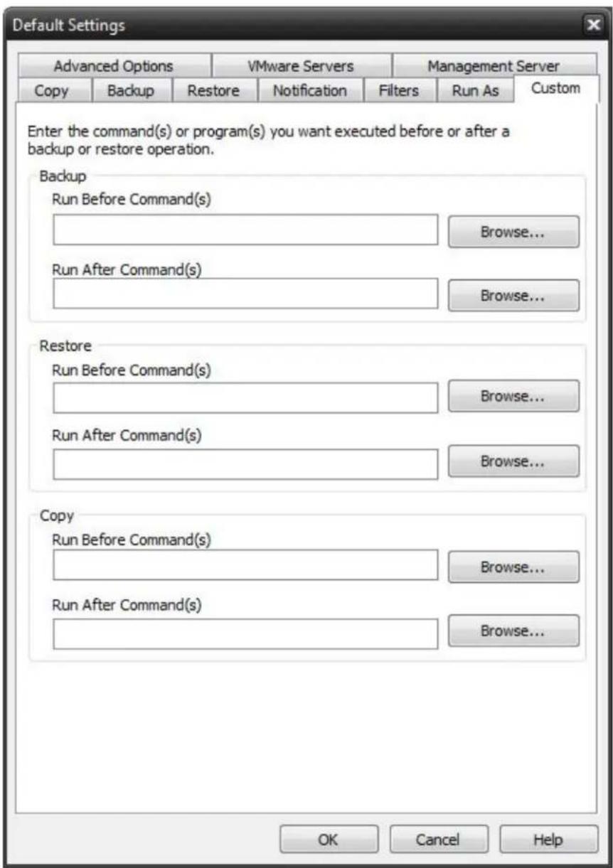 Novastor NovaBACKUP PC - Run As Tab - 4