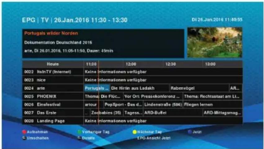 Schwaiger DTR700HD - Elektronischer Programmführer (EPG) - 1