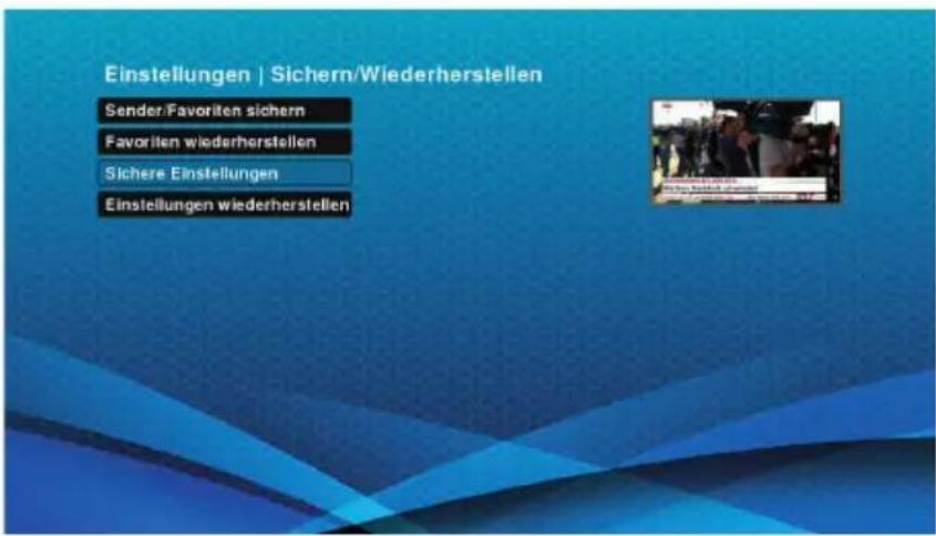 Schwaiger DTR700HD - Einstellungen auf USB sichern - 1