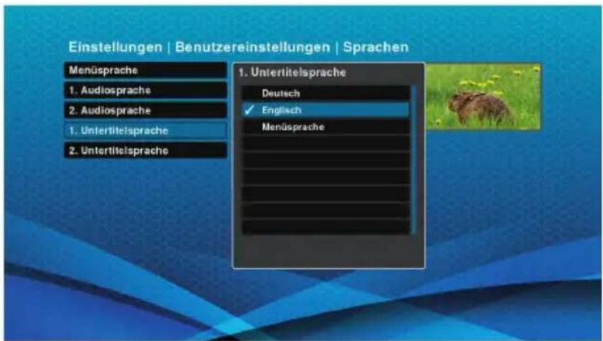 Schwaiger DTR700HD - Untertitelsprache - 2