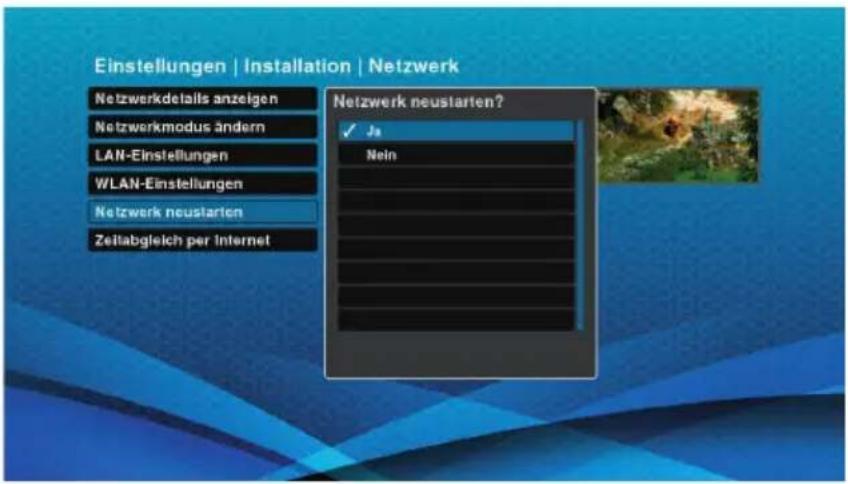 Schwaiger DTR700HD - Netzwerk neustarten - 2