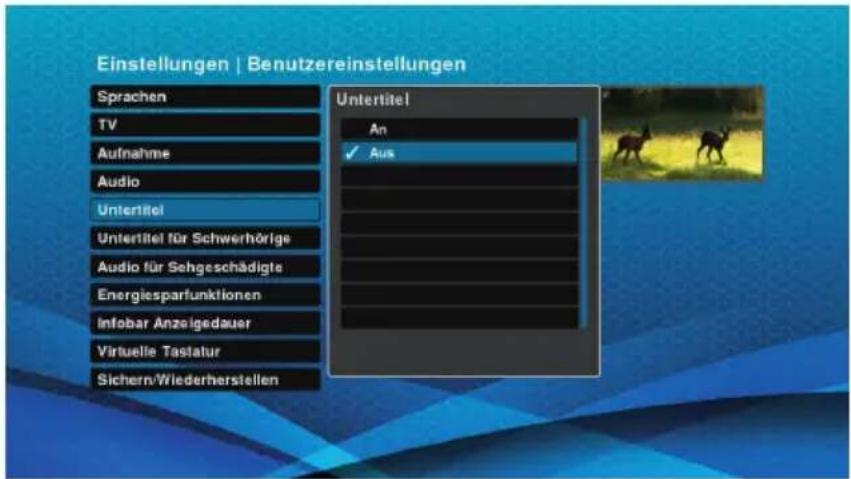Schwaiger DTR700HD - Untertitel - 2