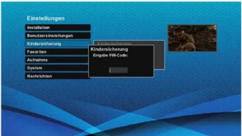 Schwaiger DTR700HD - Der Standard-PIN-Code ist 0000 - 1