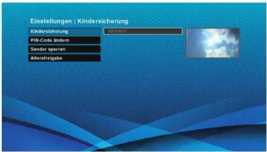 Schwaiger DTR700HD - Kindersicherung aktivieren - 1