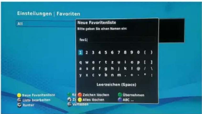 Schwaiger DTR700HD - Ausblenden oder Löschen einer Senderliste - 1