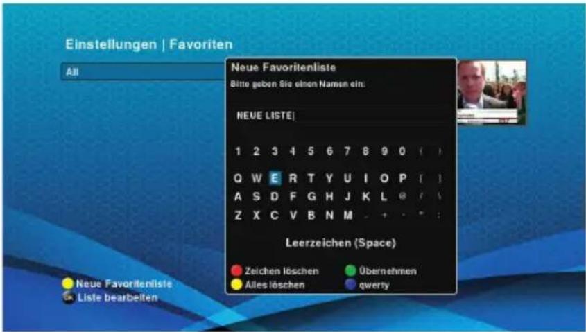 Schwaiger DTR700HD - Eine neue Senderliste hinzufügen - 2