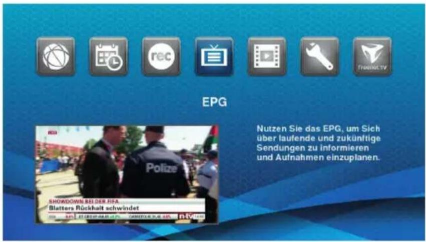 Schwaiger DTR700HD - ELEKTRONISCHER PROGRAMMFÜHRER (EPG) - 1