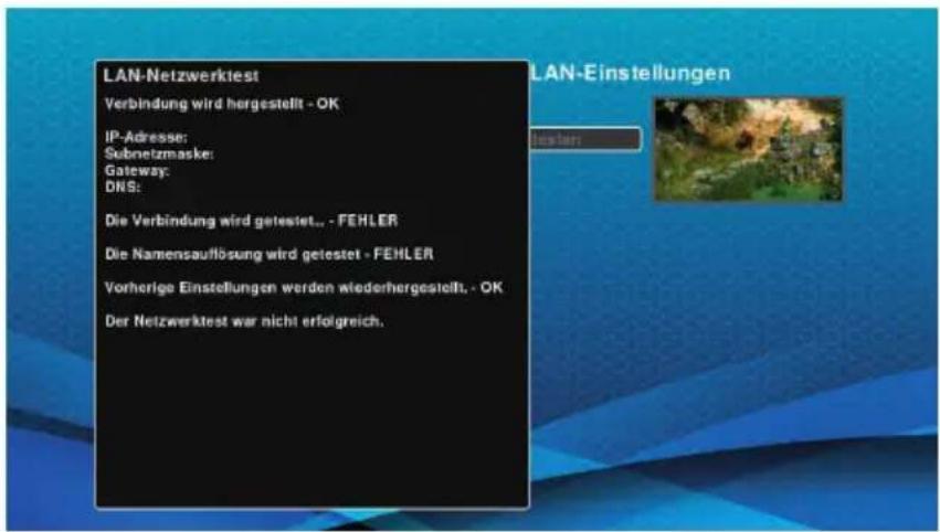 Schwaiger DTR700HD - LAN-Einstellungen testen - 2