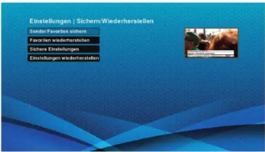 Schwaiger DTR700HD - Sender-/Favoritenliste auf USB sichern - 1