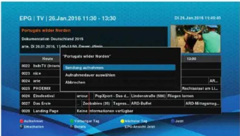 Schwaiger DTR700HD - Aufzeichnung einer vollständigen Sendung - 1