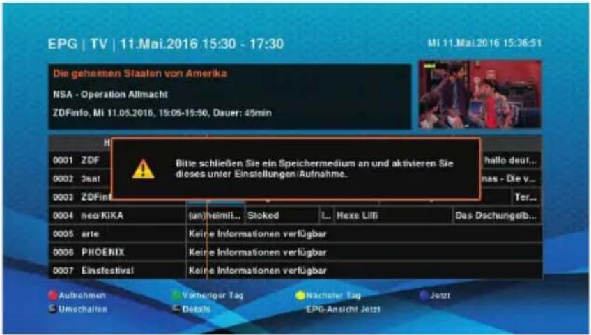 Schwaiger DTR700HD - Individuelle Anpassung der Aufzeichnungsdauer - 3