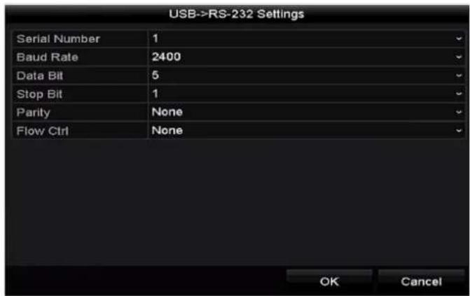 Hikvision DS-7204HUHI-K2 - USB->RS-232 Connecon - 2