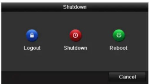 Hikvision DS-7204HUHI-K2 - • OPTION 1: Standard shutdown - 1