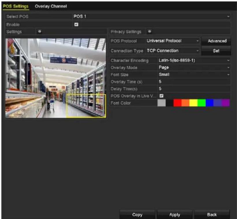 Hikvision DS-7204HUHI-K2 - Configuring POS Settings - 1