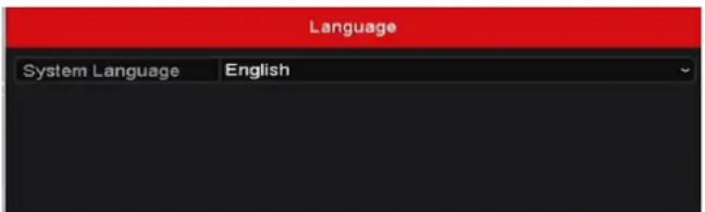 Hikvision DS-7204HUHI-K2 - Selecng the language: - 1