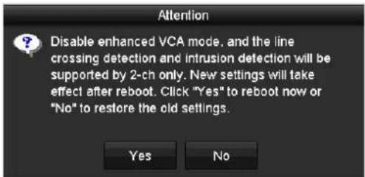 Hikvision DS-7204HUHI-K2 - Disable Enhanced VCA Mode - 1