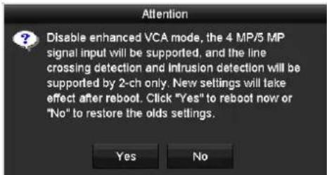 Hikvision DS-7204HUHI-K2 - Disable Enhanced VCA Mode - 2
