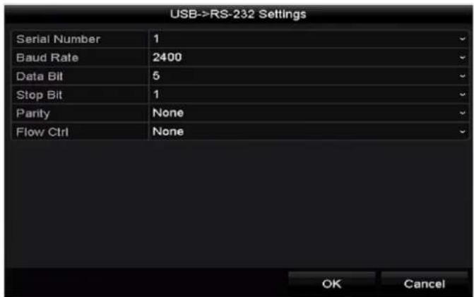 Hikvision DS-7308HUHI-K4 - - USB->RS-232 Connecon - 2