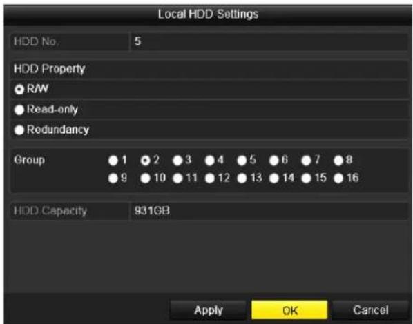 Hikvision DS-7308HUHI-K4 - Setting HDD Groups - 3