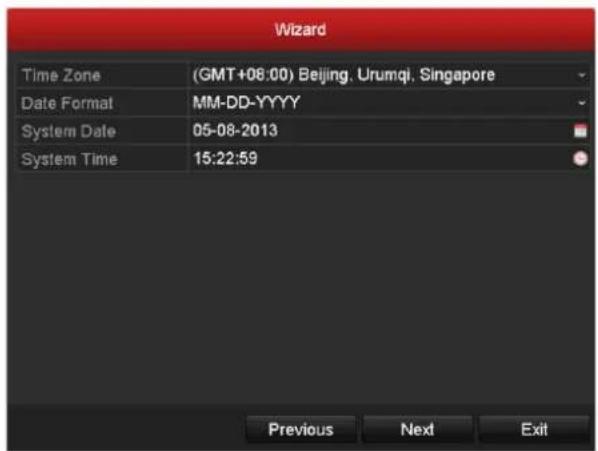 Hikvision DS-7308HUHI-K4 - Operang the Setup Wizard: - 4