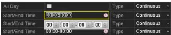 Hikvision DS-7308HUHI-K4 - Edit the schedule - 2