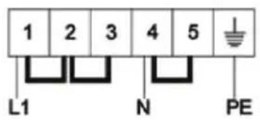 1 2 3 4 5 L1 N PE