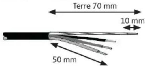 Terre 70 mm 10 mm 50 mm